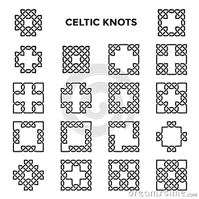 Square Celtic Knots Vector Illustration