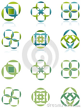 Square and circle Vector Illustration