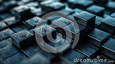 Square close-up of a 3D random math number pattern Stock Photo