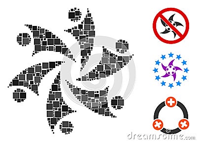 Square Collaboration Icon Vector Collage Stock Photo