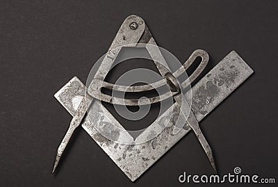 Square and Compasses Stock Photo