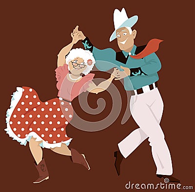 Square dance Vector Illustration