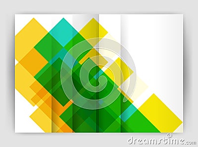 Square design corporate business flyer Vector Illustration