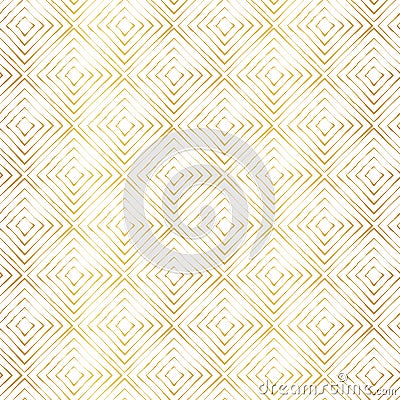 Square diamond golden texture shape seamless vector pattern design Vector Illustration