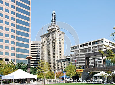 Square in Downtown Salt Lake City, Utah Editorial Stock Photo
