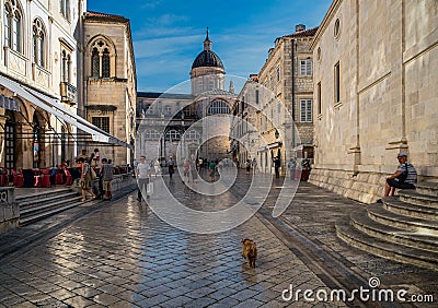 The square of Dubrovnik. Editorial Stock Photo