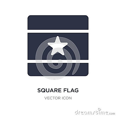 square flag icon on white background. Simple element illustration from Maps and Flags concept Vector Illustration