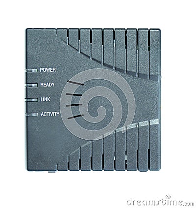 Square gray modem Stock Photo