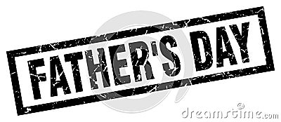 square grunge fathers day stamp Vector Illustration