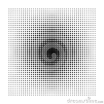 Square halftone geometric shapes, Dot abstract background, minimal backdrop pattern Vector Illustration