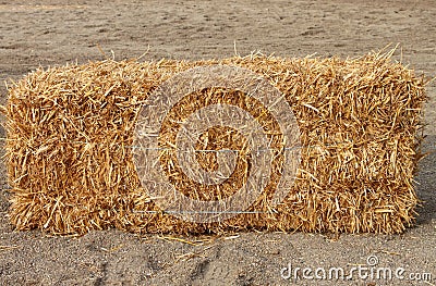 Square hay bale Stock Photo