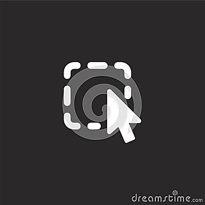 square icon. Filled square icon for website design and mobile, app development. square icon from filled selection and cursors Vector Illustration