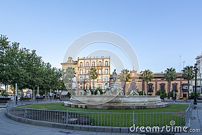 Square located in the heart of historic Seville, Spain Editorial Stock Photo