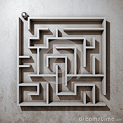 Square maze Cartoon Illustration