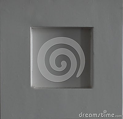 Square moulding on corner of fireplace. Light and shadow study Stock Photo