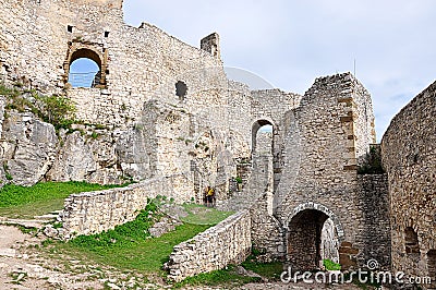 Old ruins castle, Spiss castle, Slovakia , Europe Editorial Stock Photo