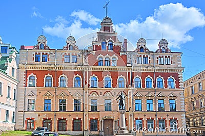 Square of Old town hall in Vyborg, Russia Editorial Stock Photo