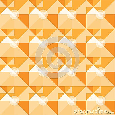 Square orange geometrical abstract pattern Vector Illustration