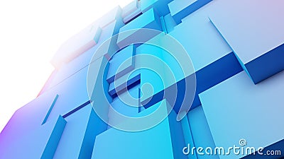 square pattern on colour background,abstract high relief square,3d rendering Stock Photo