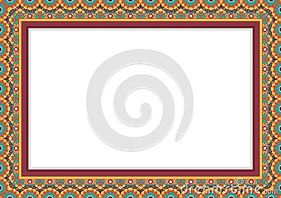 Square pattern of traditional motifs Stock Photo