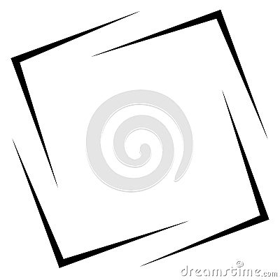 Square photo, picture frame, picture border. Conceptual crosshair, viewfinder square Vector Illustration