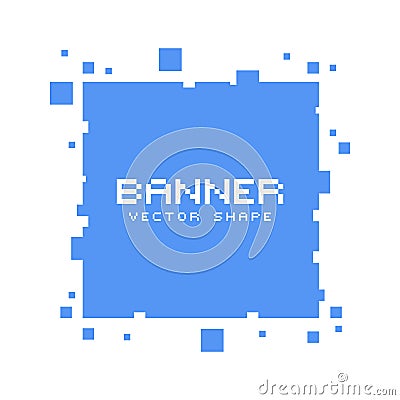 Square pixel banners. Vector blank frames ready for your text Vector Illustration