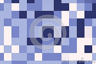 Square pixelated texture in peach blue with a soft, harmonious geometric pattern. Abstract background Stock Photo