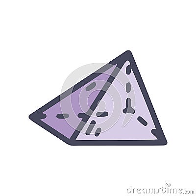 square pyramid color vector doodle simple icon Vector Illustration