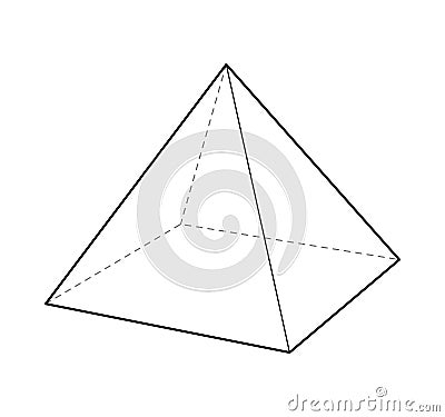 Square Pyramid Shape Composition Vector Illustration
