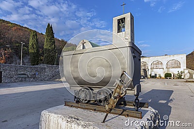 Square in Rasa, Istria, Croatia Editorial Stock Photo