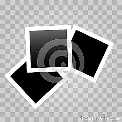 Square realistic polaroid Vector Illustration