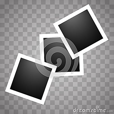 Square realistic polaroid Vector Illustration