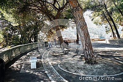 Square and resting people in Sanremo, Italy Editorial Stock Photo