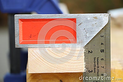 Square ruler Stock Photo