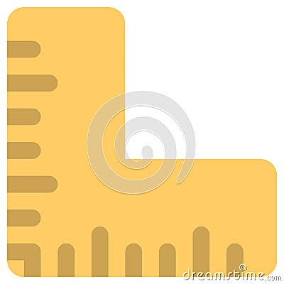 square ruler illustration Cartoon Illustration