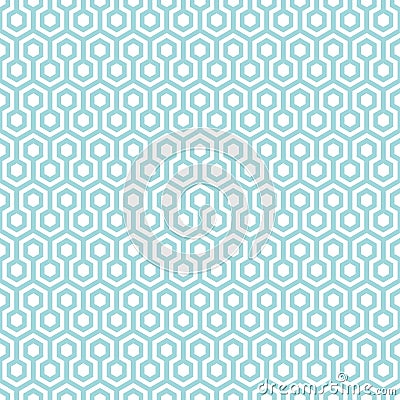 Seamless Pattern Abstract Honeycombs Blue And White Vector Illustration