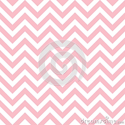 Seamless Pattern Big Chevron Pink And White Lines Vector Illustration