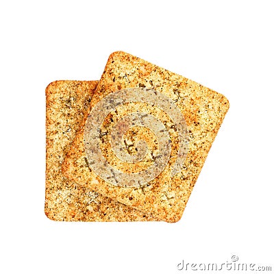 square seaweed crackers isolated on white Stock Photo