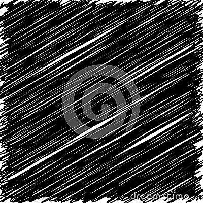 Square with sketchy, scribble, doodle effect texture Vector Illustration
