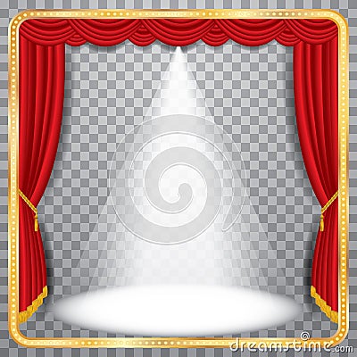 Square spot stage Vector Illustration