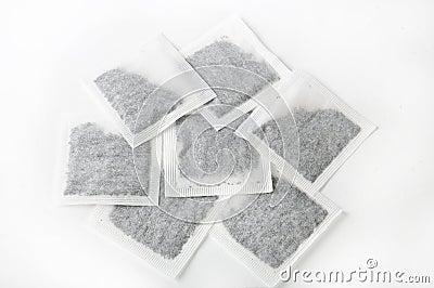 Square teabag Stock Photo