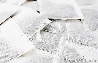 Square teabags Stock Photo