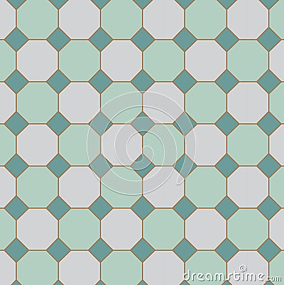 square tilt with Octagon tiles pattern in vector. Vector Illustration