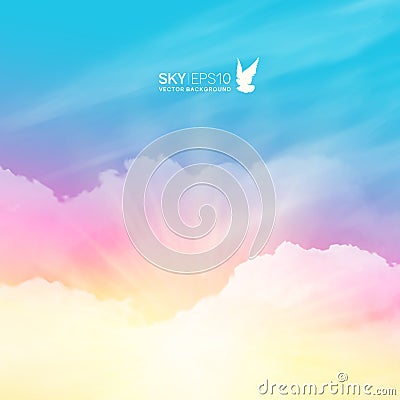 Square vector background with realistic pink-blue Vector Illustration