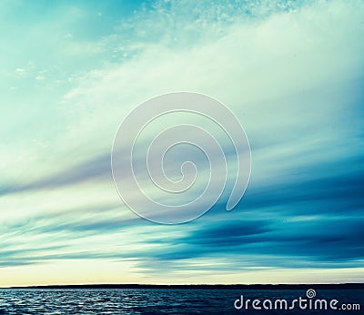 Square vintage ocean landscape Stock Photo