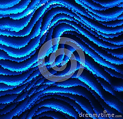 Square vivid blue business crystal crumpled paper Stock Photo