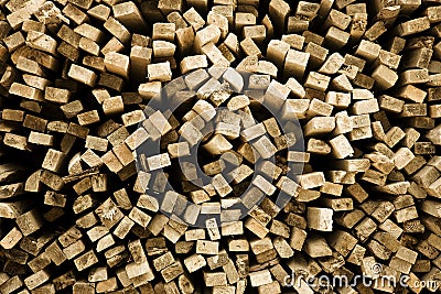 Square wood Stock Photo