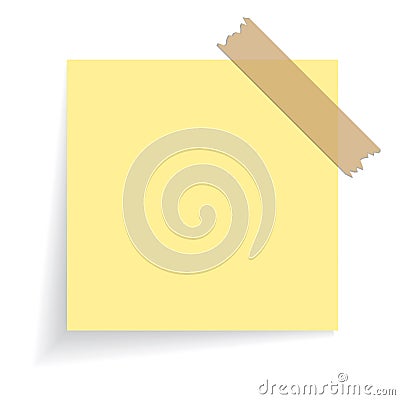 Square yellow sticker Vector Illustration