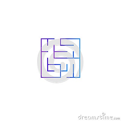 Squared intricacy icon Vector Illustration