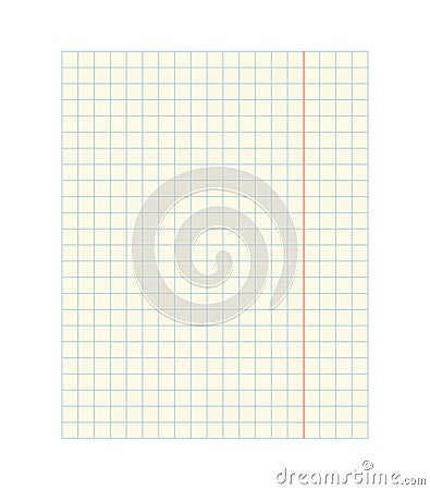 Squared Notebook background. Template Sheet of notebook. vector illustration Vector Illustration